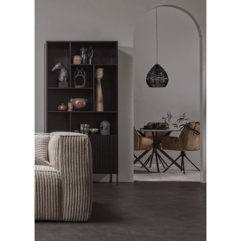 BEAN 3,5-SEATER SOFA RIB FABRIC TRAVERTIN