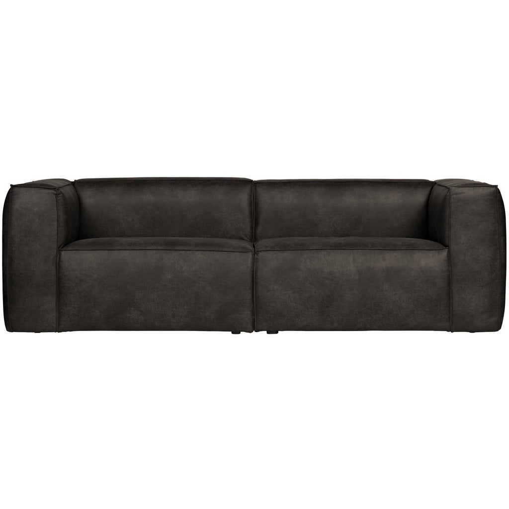 BEAN 3.5-SEATER SOFA ECO LEATHER BLACK