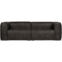 Load image into Gallery viewer, BEAN 3.5-SEATER SOFA ECO LEATHER BLACK