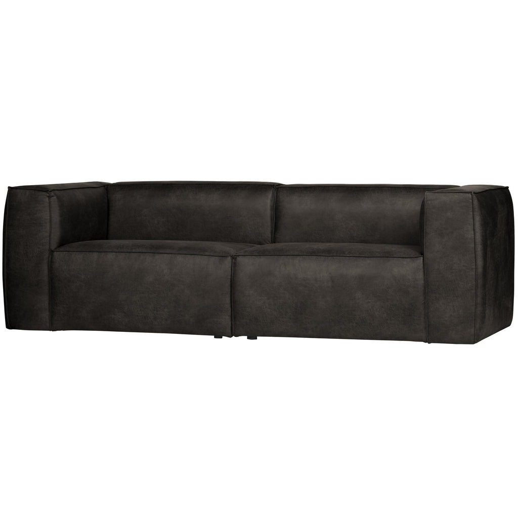 BEAN 3.5-SEATER SOFA ECO LEATHER BLACK