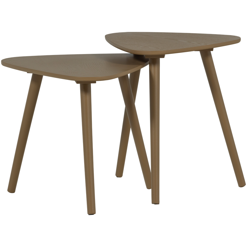 NILA SIDE TABLES WOOD MUD - SET OF 2
