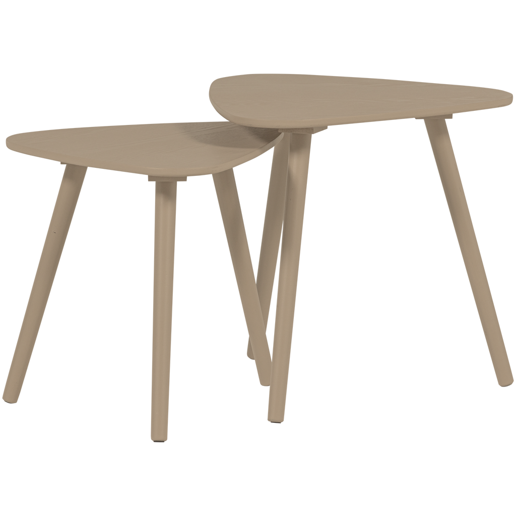 NILA SIDE TABLES WOOD SAND - SET OF 2