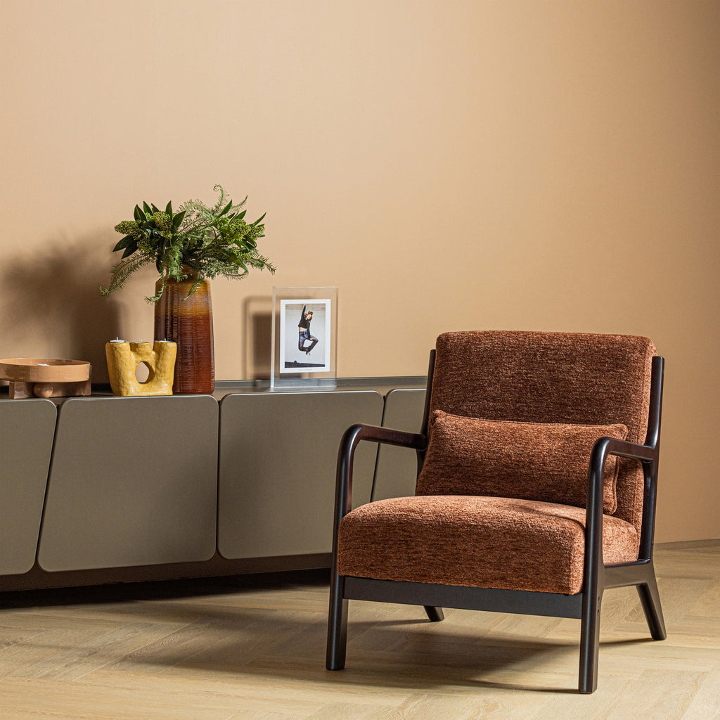 MARK ARMCHAIR CHENILLE BROWN