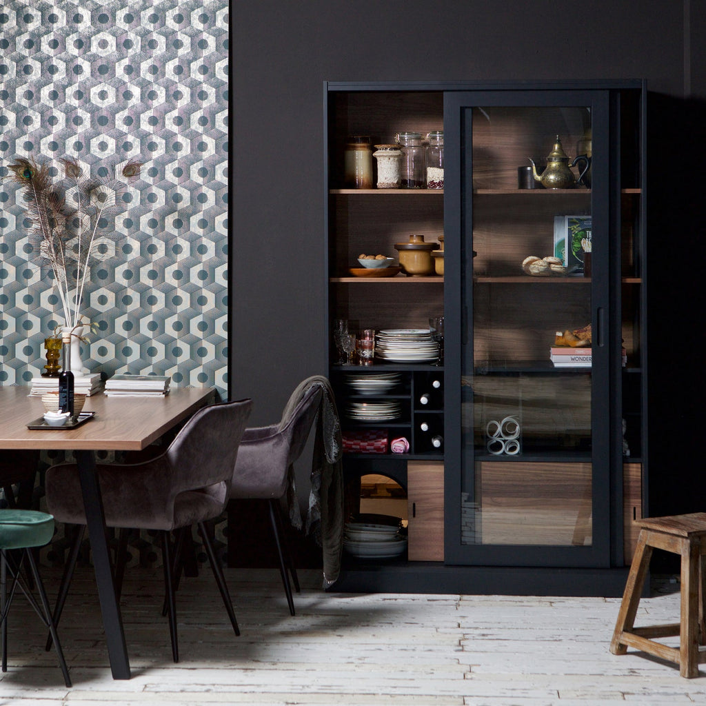 JAMES CABINET BLACK/WALNUT [fsc]