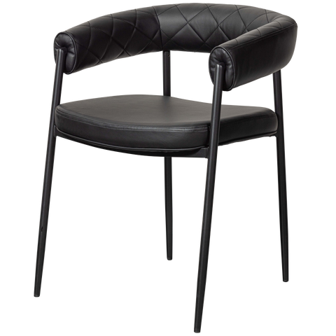 Sev dining chair artificial leather black