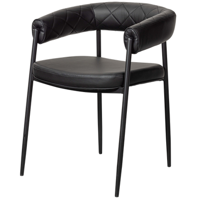 Sev dining chair artificial leather black