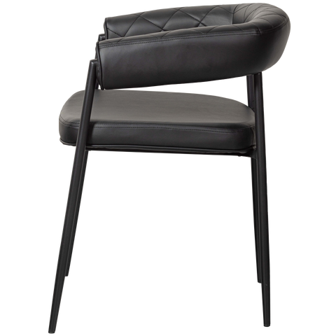 Sev dining chair artificial leather black