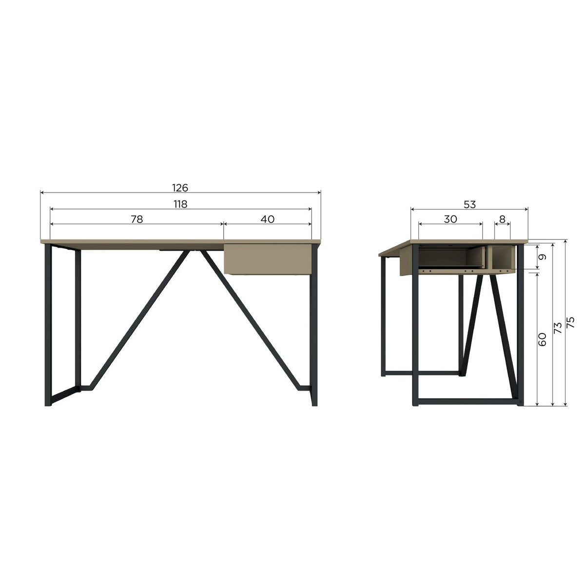 NEW JULIUS DESK PINE DUST [fsc]