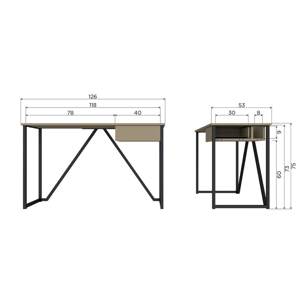 NEW JULIUS DESK PINE MUD [fsc]
