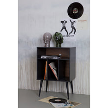 Laden Sie das Bild in den Galerie-Viewer, JAMES SMALL CABINET BLACK/WALNUT [fsc]