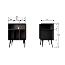 Laden Sie das Bild in den Galerie-Viewer, JAMES SMALL CABINET BLACK/WALNUT [fsc]