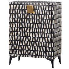 Cargar imagen en el visor de la galería, MENNE CABINET WOOD BLACK/WHITE