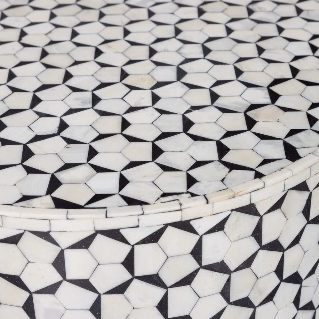NEVA SIDE TABLE BLACK/WHITE