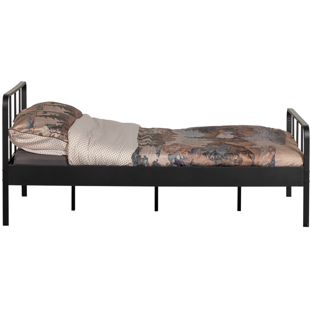 MEES QUEEN BED METAL BLACK 120x200CM