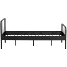 Laden Sie das Bild in den Galerie-Viewer, MEES QUEEN BED METAL BLACK 120x200CM