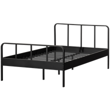 Laden Sie das Bild in den Galerie-Viewer, MEES QUEEN BED METAL BLACK 120x200CM
