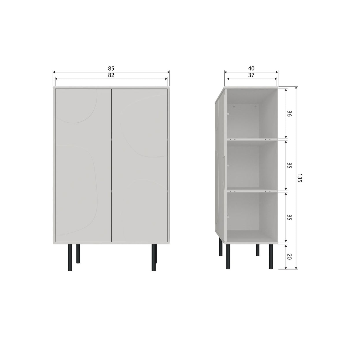 CADIZ STORAGE CABINET PINE MIST [fsc]