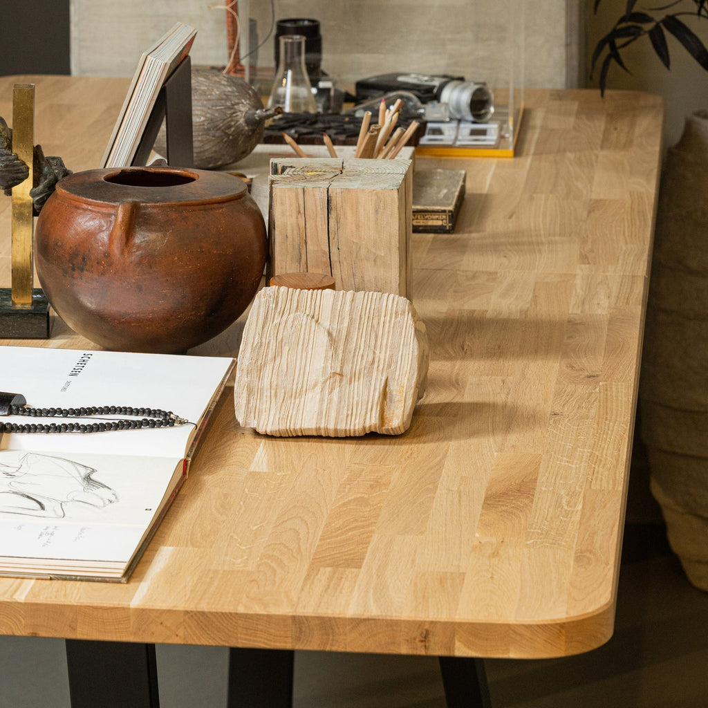 COMBI-TABLO: XL TABLE TOP OAK 240X100 & DRENTHE LEG [fsc]