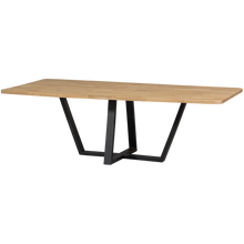 Charger l'image dans la galerie, COMBI-TABLO: XL TABLE TOP OAK 240X100 &amp; DRENTHE LEG [fsc]