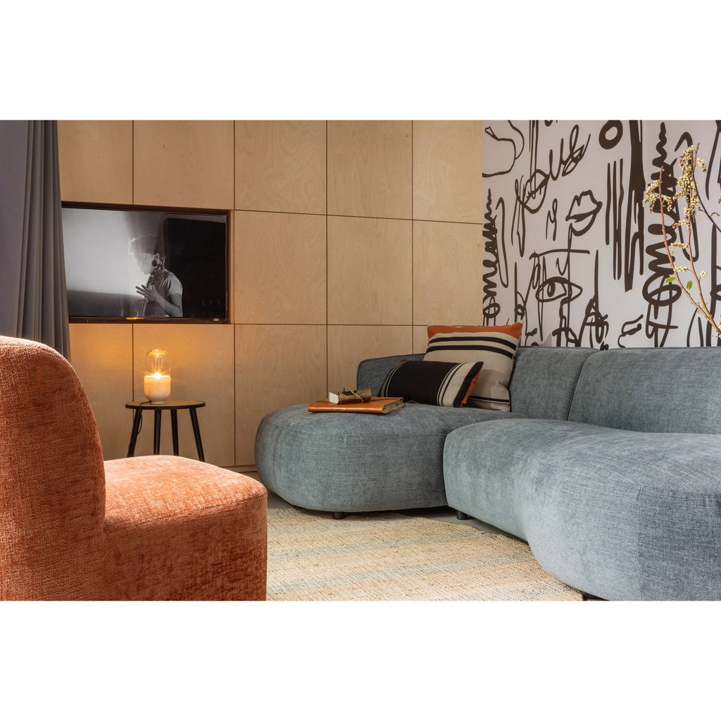 POLLY CHAISE LONGUE LEFT BLUE/GREEN