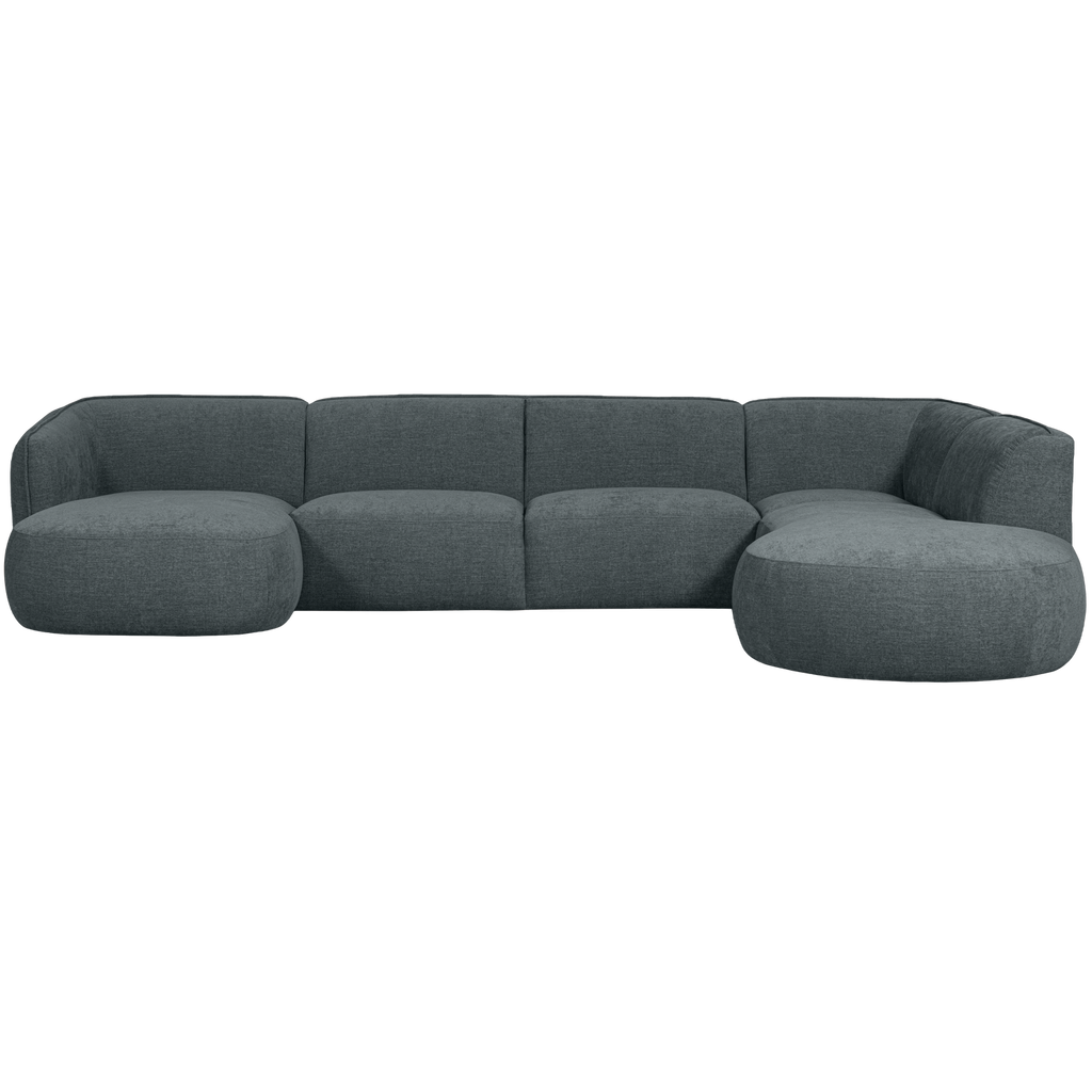 POLLY SOFA U-SHAPE RIGHT BLUE/GREEN