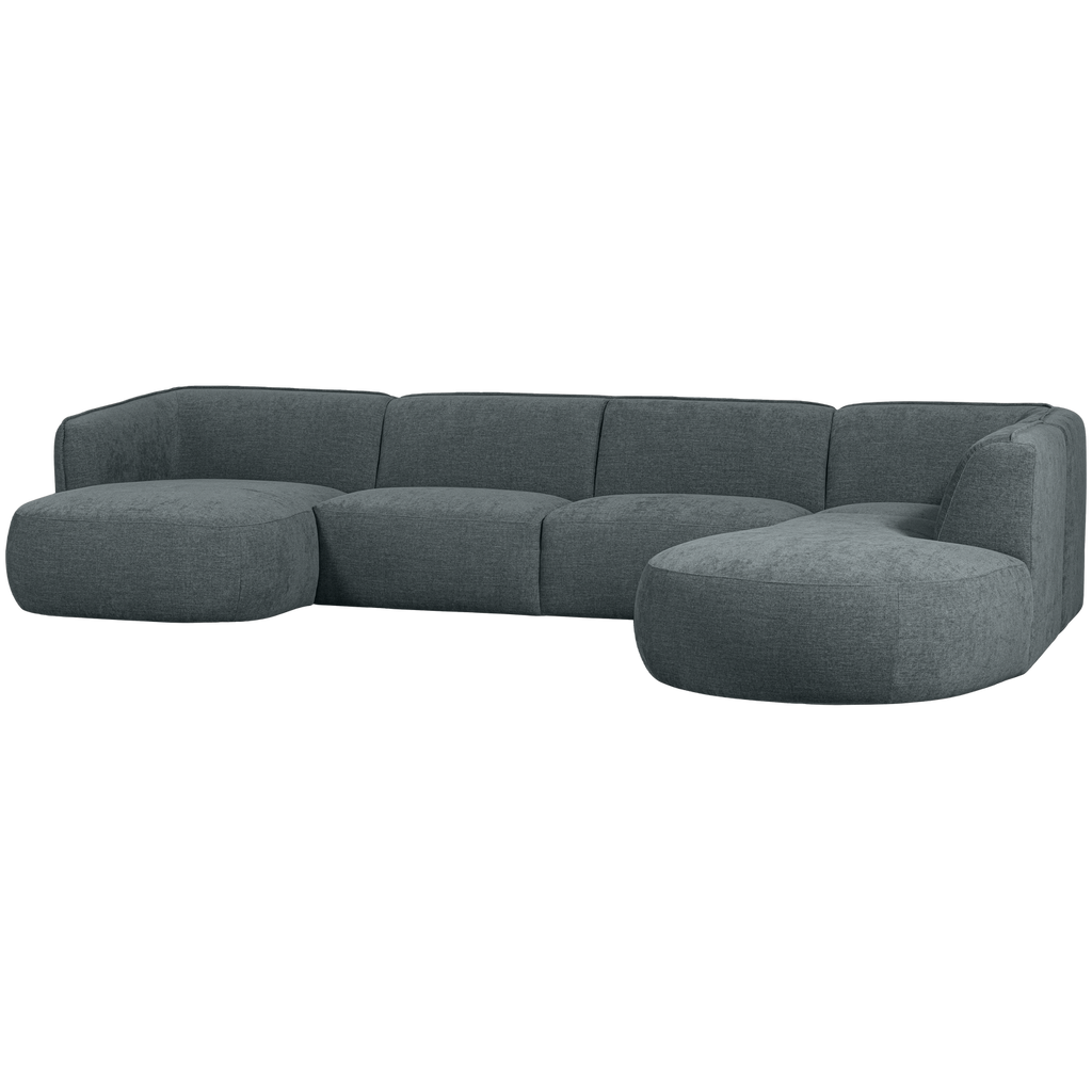 POLLY SOFA U-SHAPE RIGHT BLUE/GREEN