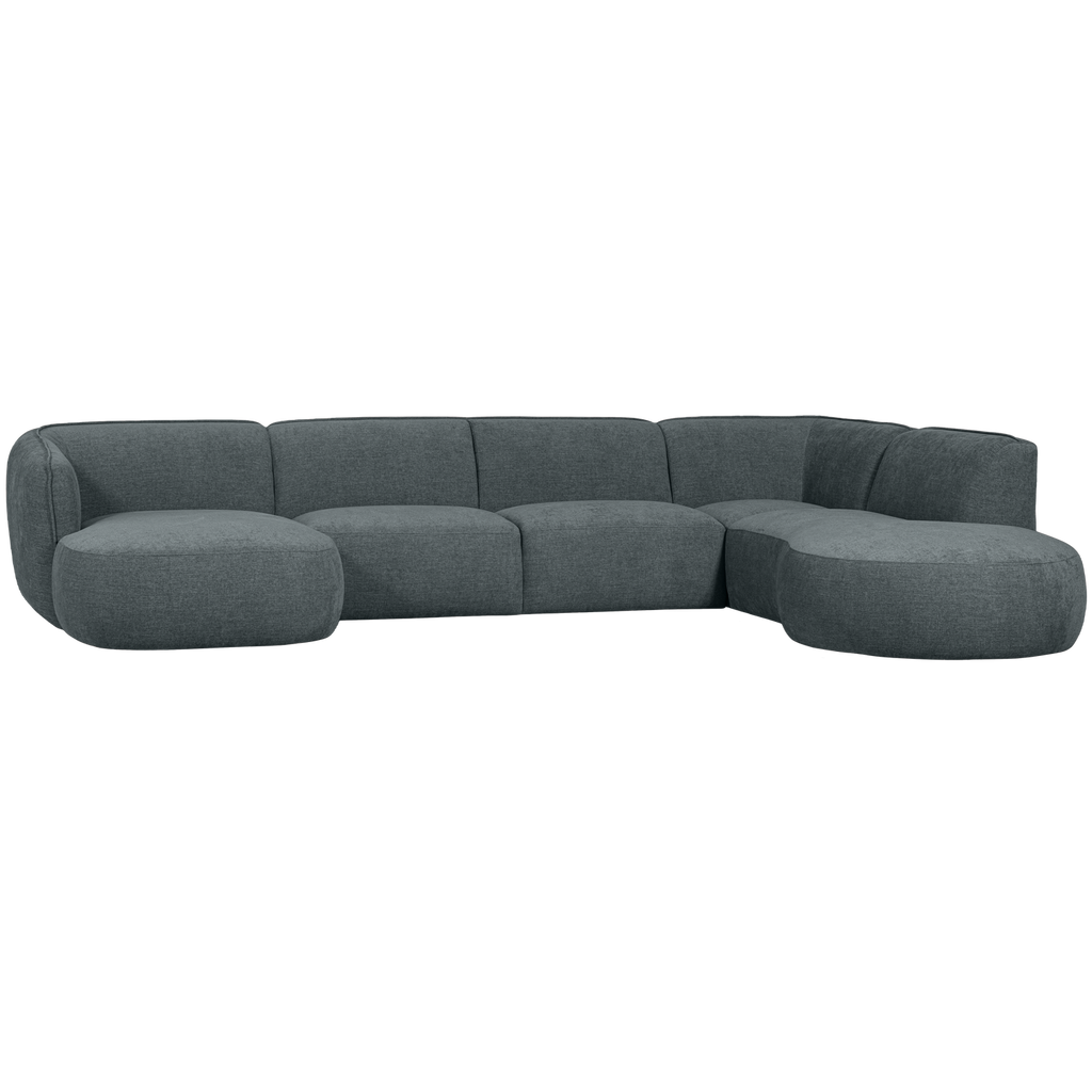 POLLY SOFA U-SHAPE RIGHT BLUE/GREEN