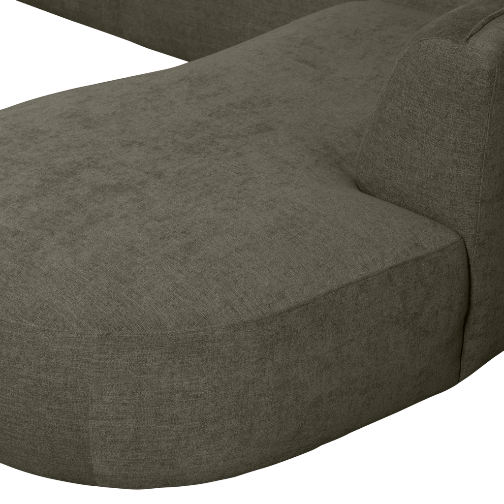 POLLY SOFA U-SHAPE RIGHT WARM GREEN