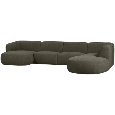 POLLY SOFA U-SHAPE RIGHT WARM GREEN