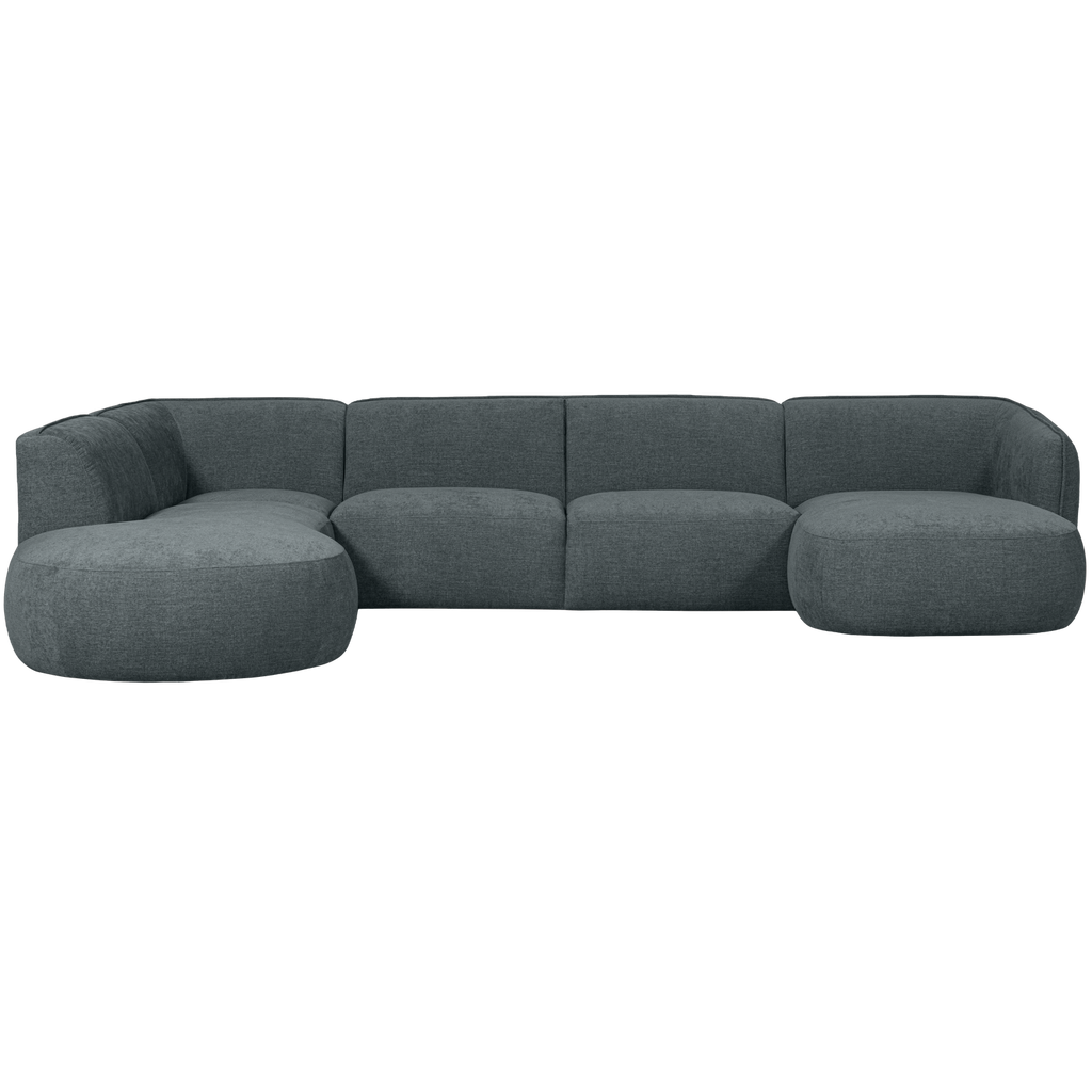 POLLY SOFA U-SHAPE LEFT BLUE/GREEN
