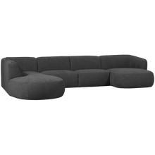 Laden Sie das Bild in den Galerie-Viewer, POLLY SOFA U-SHAPE LEFT GREY