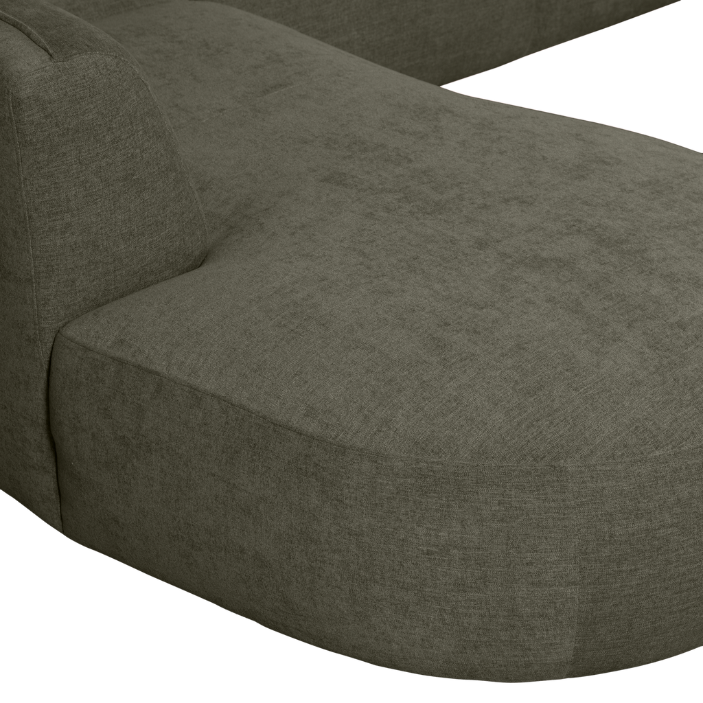 POLLY SOFA U-SHAPE LEFT WARM GREEN