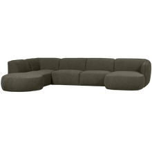 Laden Sie das Bild in den Galerie-Viewer, POLLY SOFA U-SHAPE LEFT WARM GREEN