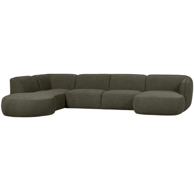 POLLY SOFA U-SHAPE LEFT WARM GREEN