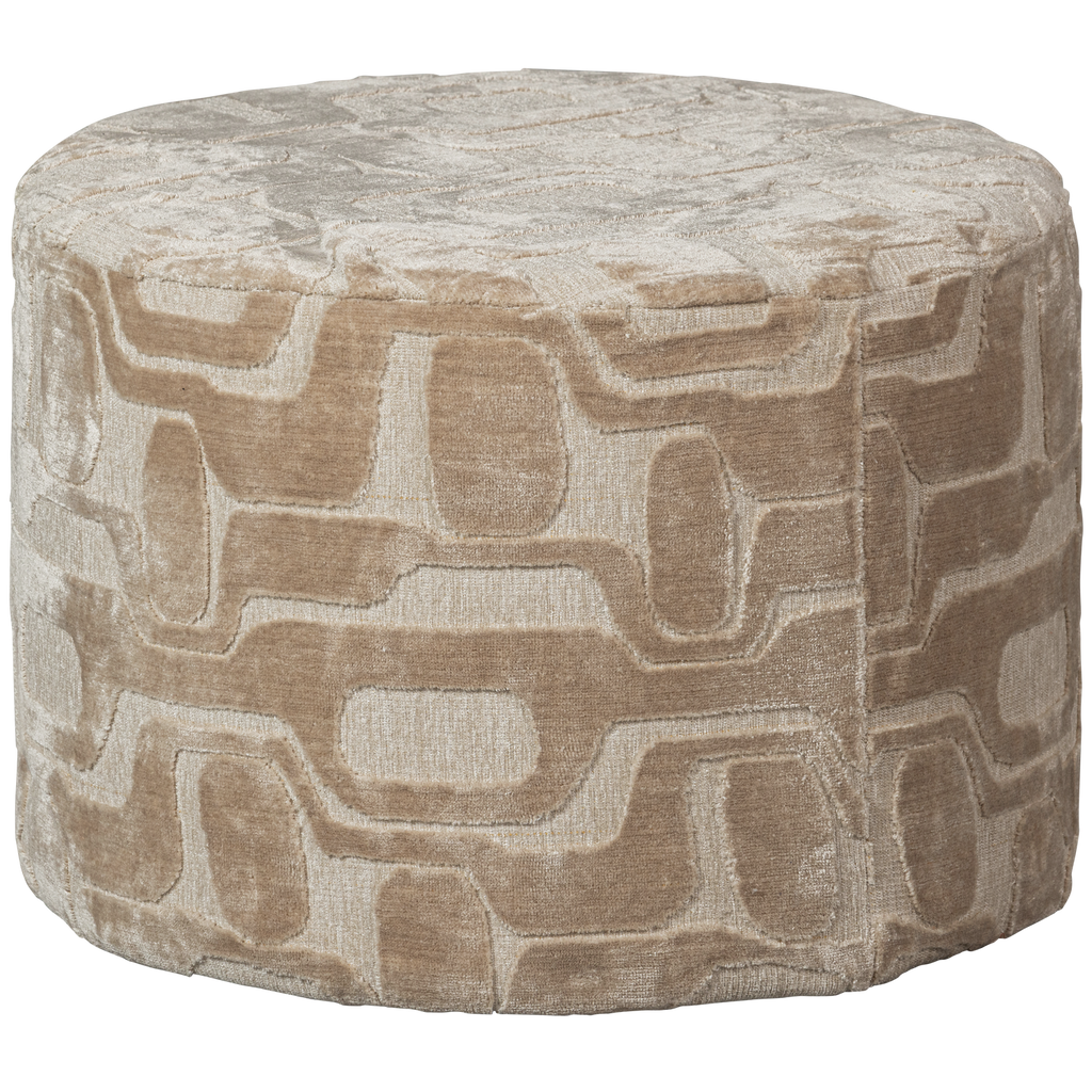 YAGO POUF VISCOSE PATTERN NATURAL 60x43CM
