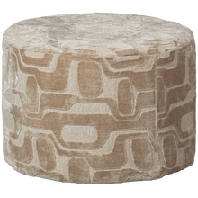 Load image into Gallery viewer, YAGO POUF VISCOSE PATTERN NATURAL 60x43CM