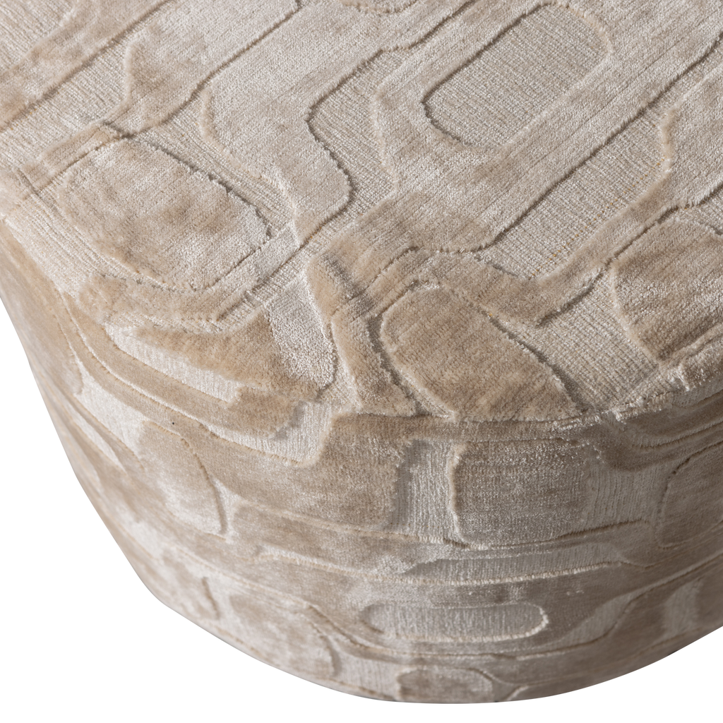 YAGO POUF VISCOSE PATTERN NATURAL 60x43CM