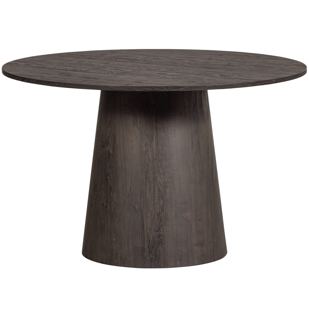 MAAN DINING TABLE ROUND MDF DARK BROWN O120CM