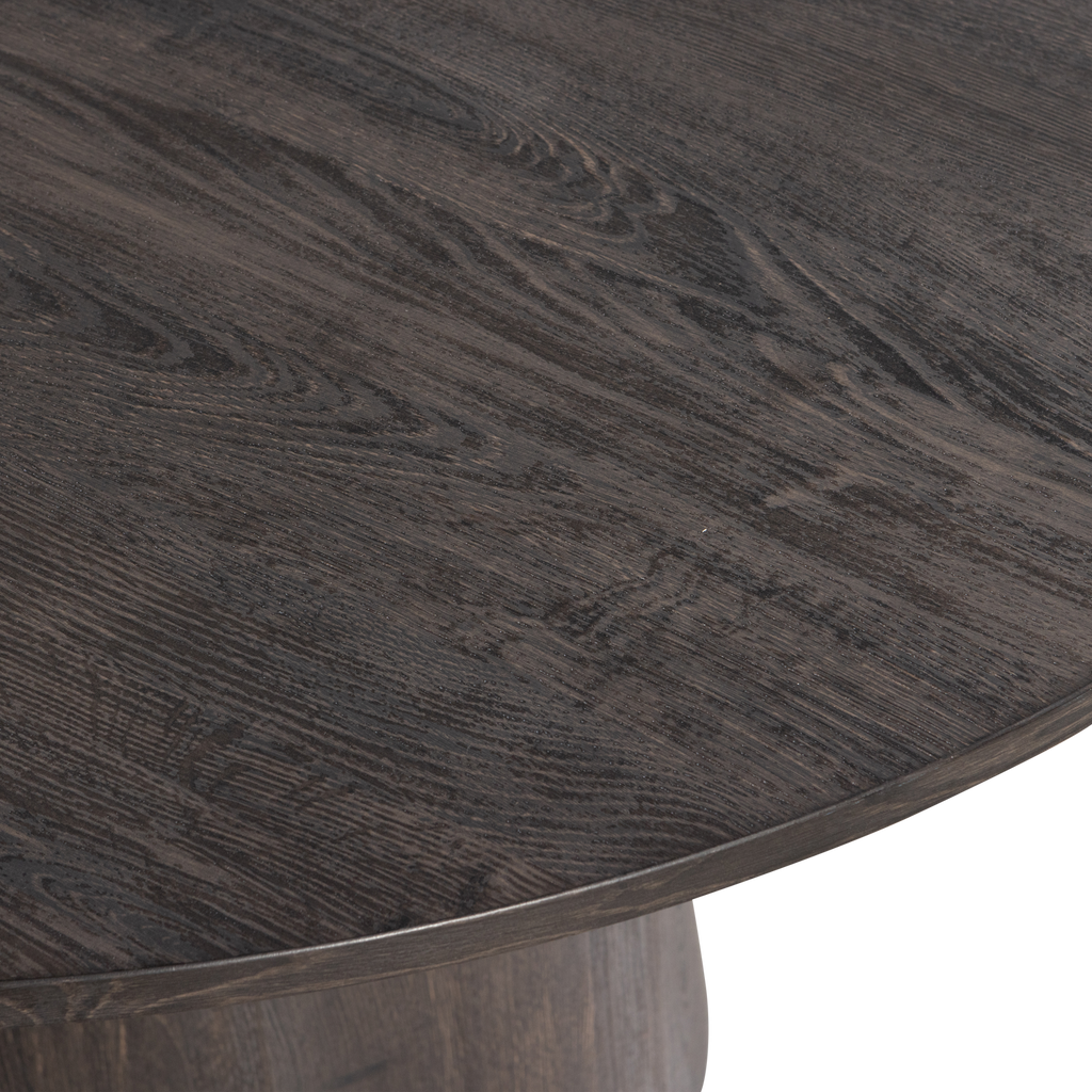 MAAN DINING TABLE ROUND MDF DARK BROWN O120CM
