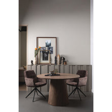 Carica l'immagine nel visualizzatore di Gallery, MAAN DINING TABLE ROUND MDF WALNUT O120CM