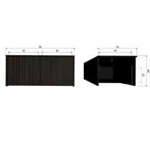 Load image into Gallery viewer, NEW GRAVURE BUNKBENCH PINE BLACK [fsc]