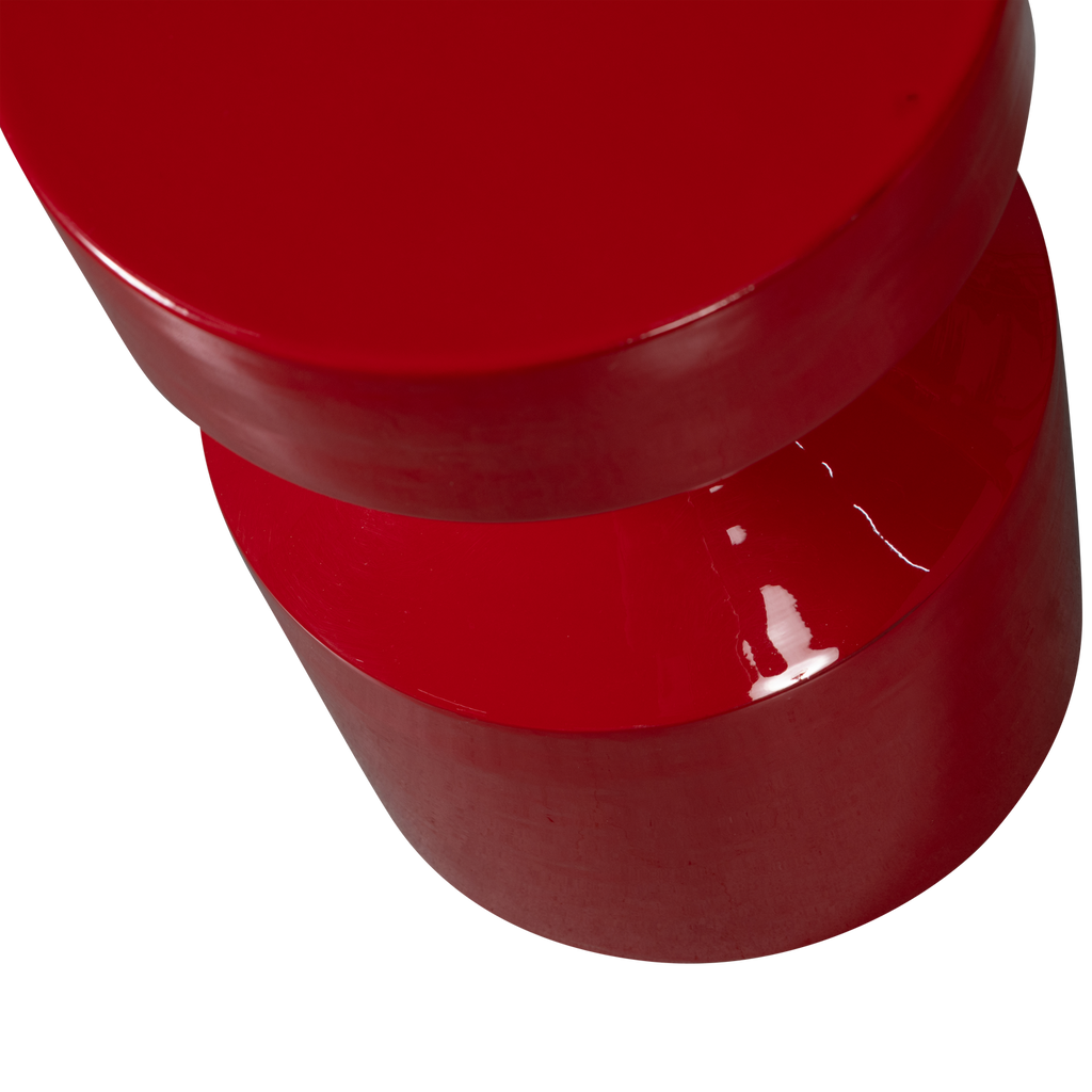 FERRY SIDE TABLE METAL RED