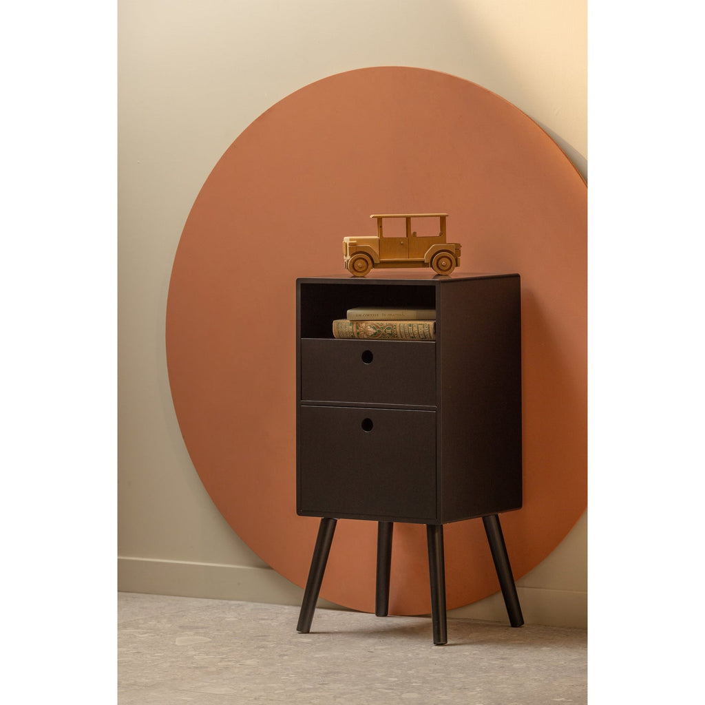 OZZY NIGHTSTAND HIGH WOOD BLACK