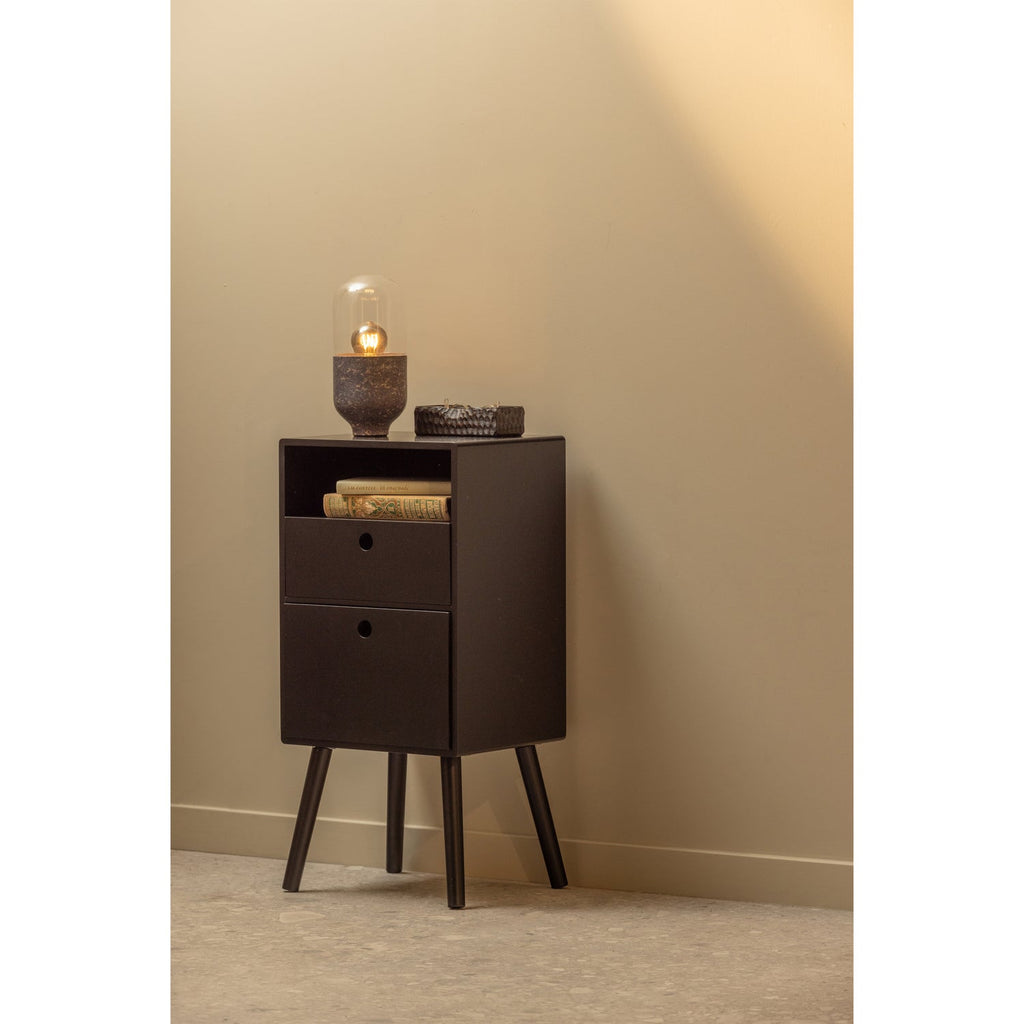 OZZY NIGHTSTAND HIGH WOOD BLACK