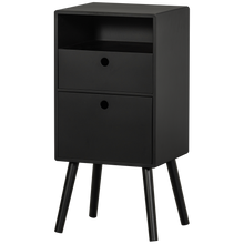 Load image into Gallery viewer, OZZY NIGHTSTAND HIGH WOOD BLACK