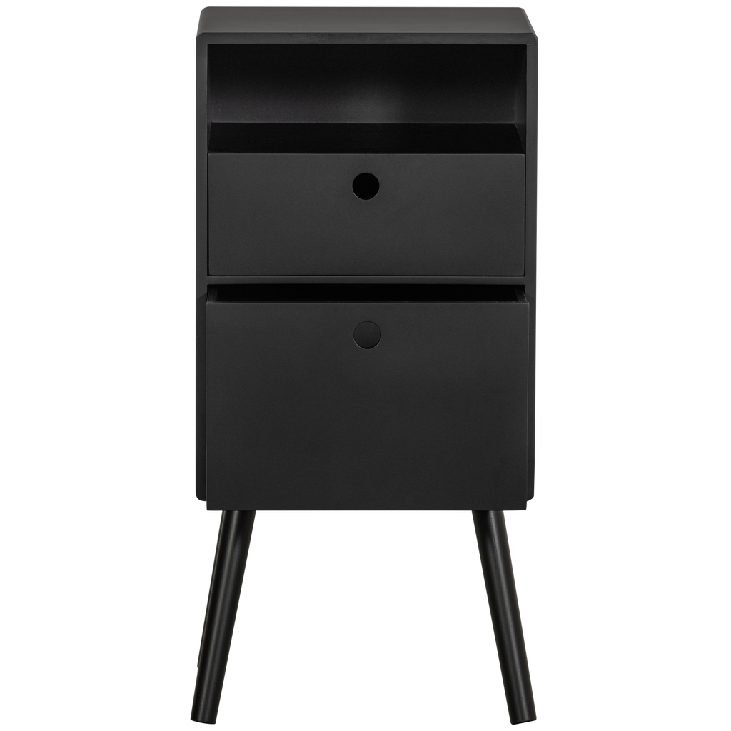 OZZY NIGHTSTAND HIGH WOOD BLACK