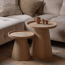 Load image into Gallery viewer, MAUD SIDE TABLE CONICAL MDF NATURAL 50xO45CM
