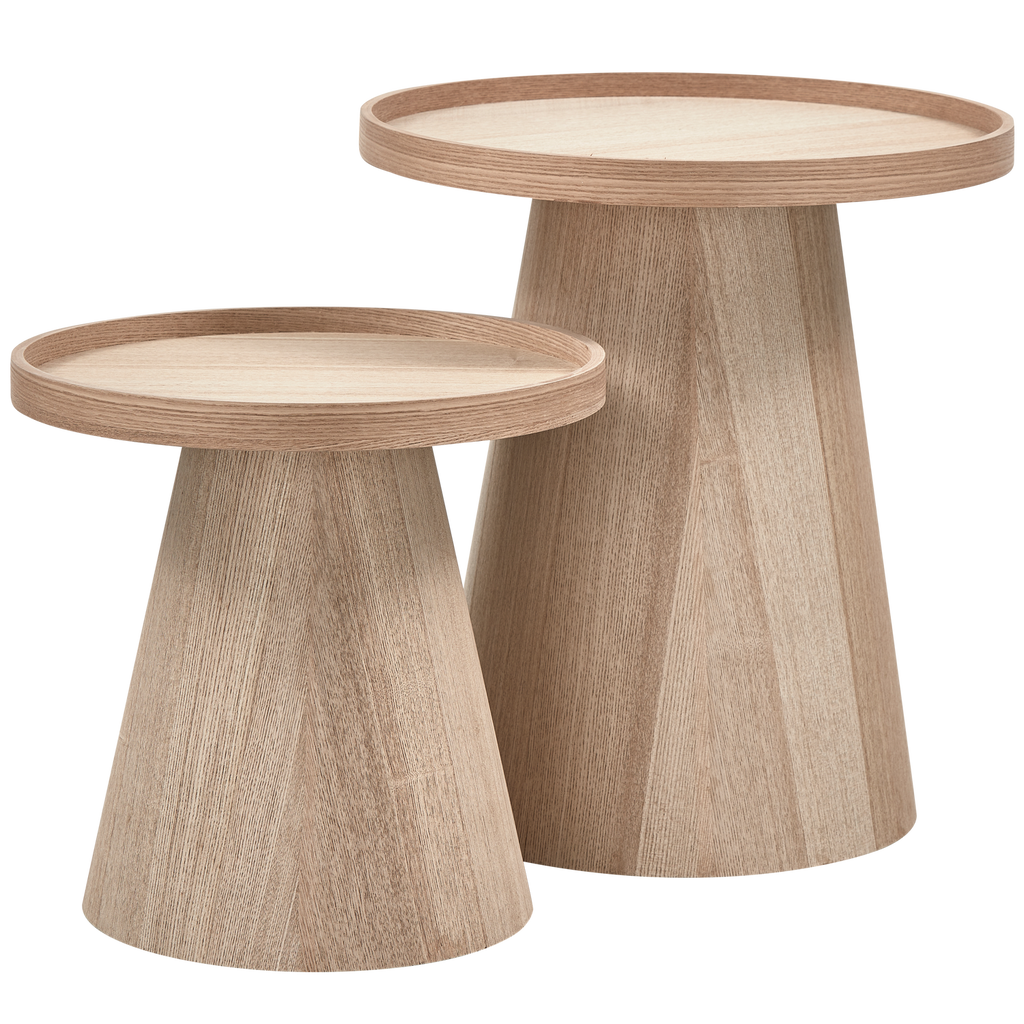 MAUD SIDE TABLE CONICAL MDF NATURAL 50xO45CM