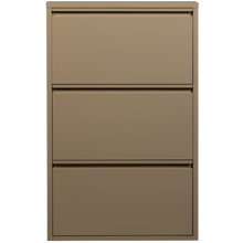 Laden Sie das Bild in den Galerie-Viewer, SABINE 3-COMPARTMENT SHOE CABINET METAL SAND