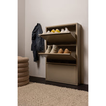 Laden Sie das Bild in den Galerie-Viewer, SABINE 3-COMPARTMENT SHOE CABINET METAL SAND